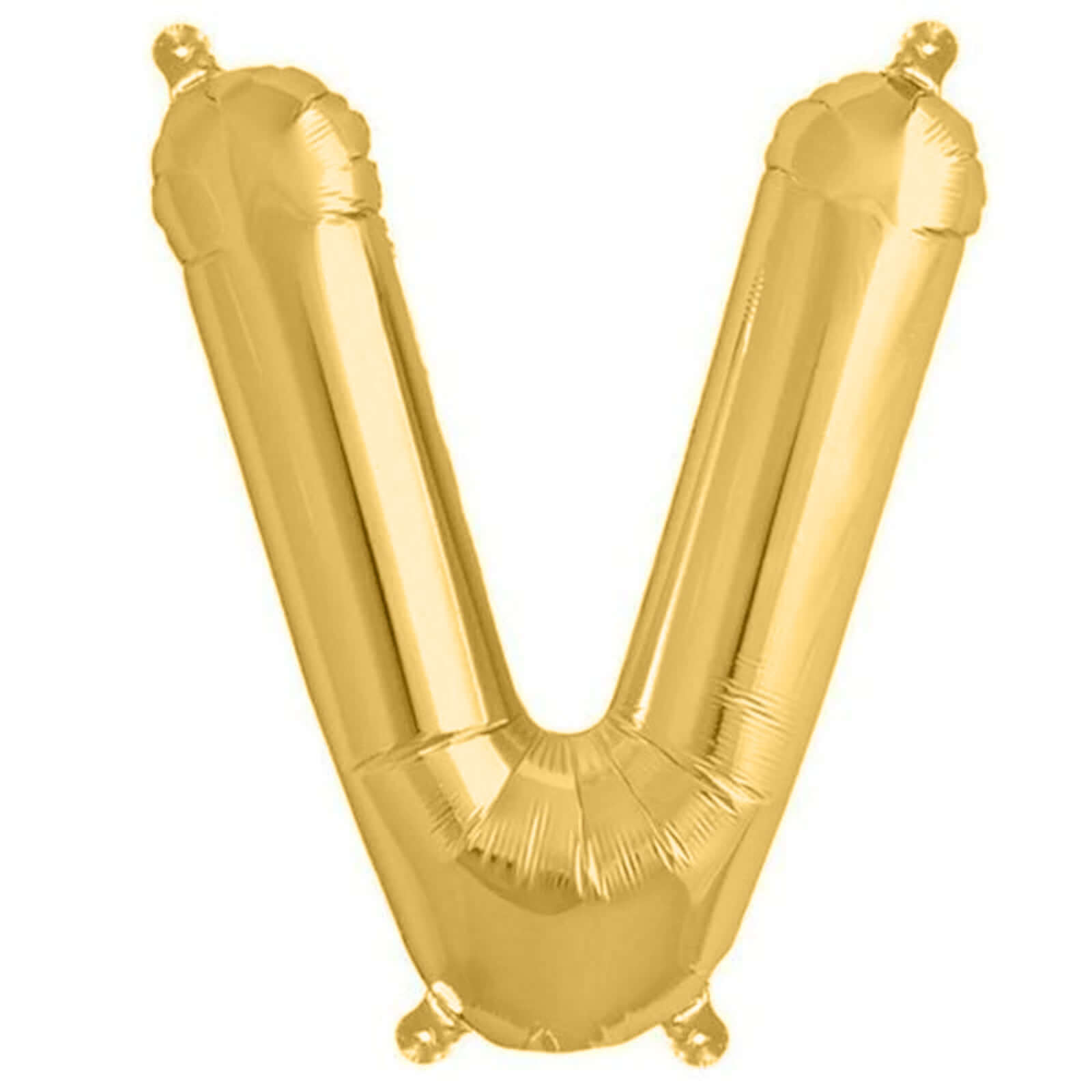 13" Matte Gold Letter and Number Balloons, Mylar Foil Balloons