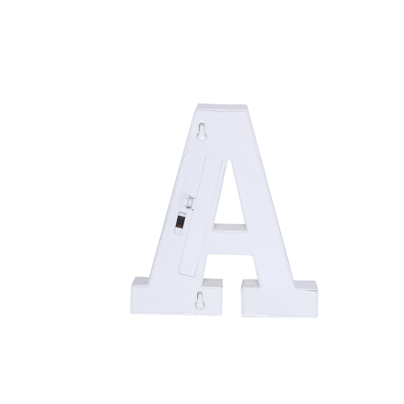 3D Marquee Letter "A" Warm White 5 LED Lights Gold - Chic Light-Up Decor for Events 6"
