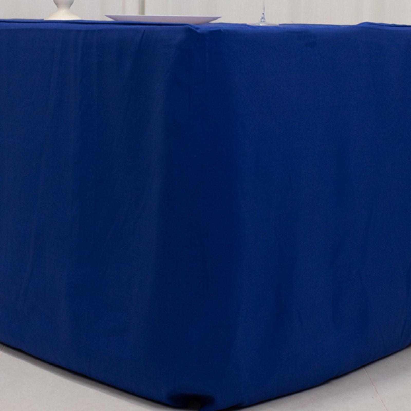 Premium Polyester 6ft Rectangle Tablecloth Royal Blue Durable Fitted 220GSM Table Cover