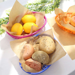 50-Pack Wax Paper Basket Liners Square Design Natural Brown - Perfect for Sandwiches and Food Wrapping 12" 40GSM