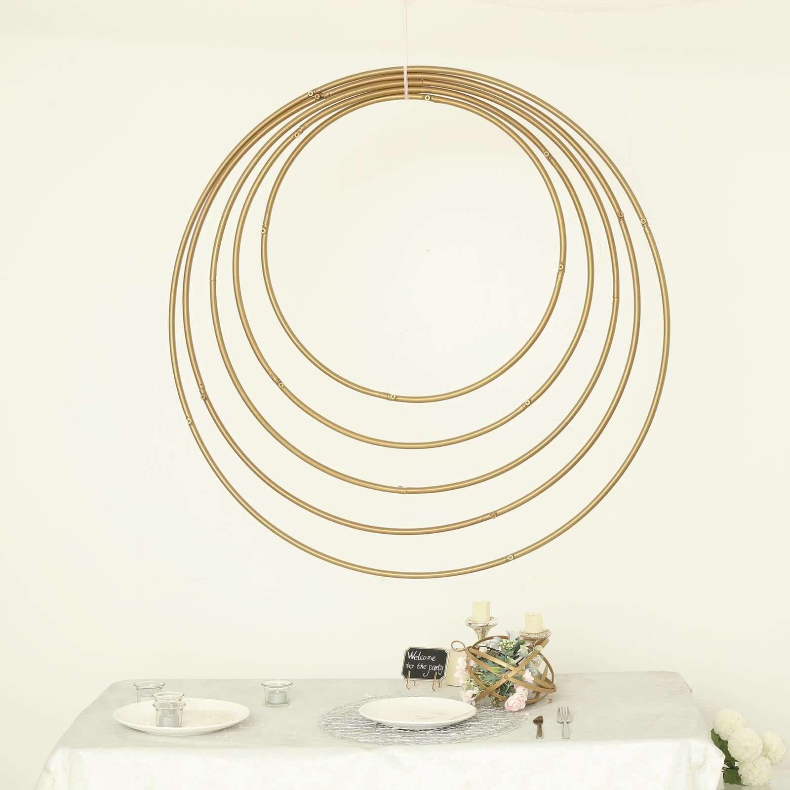 28" Gold Heavy Duty Metal Hoop Wreath, Floral Hoop
