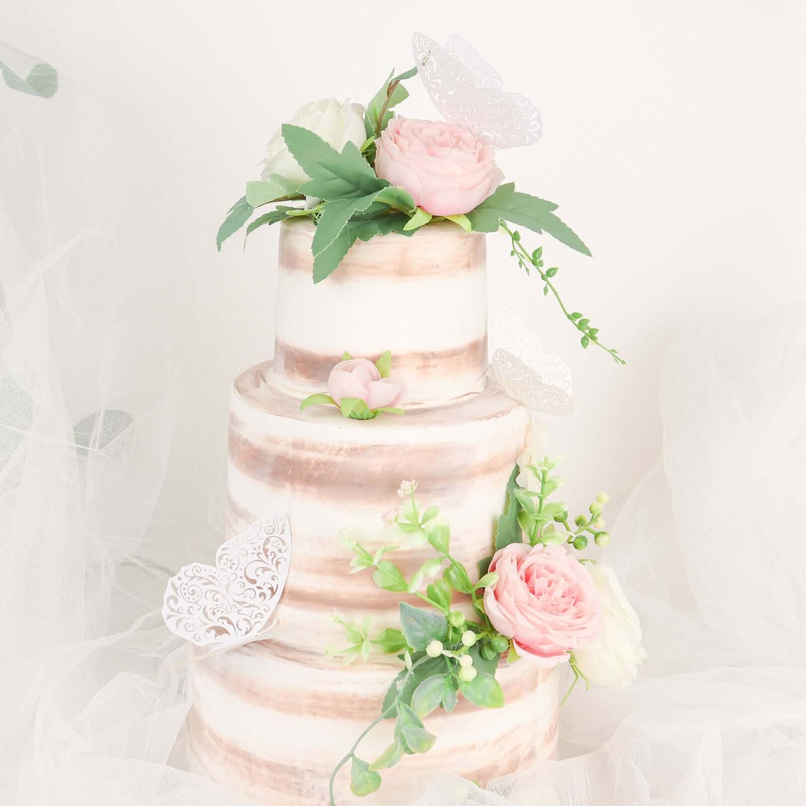 12-Pack 3D Butterfly Wall Decals, DIY Removable Mural Stickers White Cake Decorations Eye-Catching Design