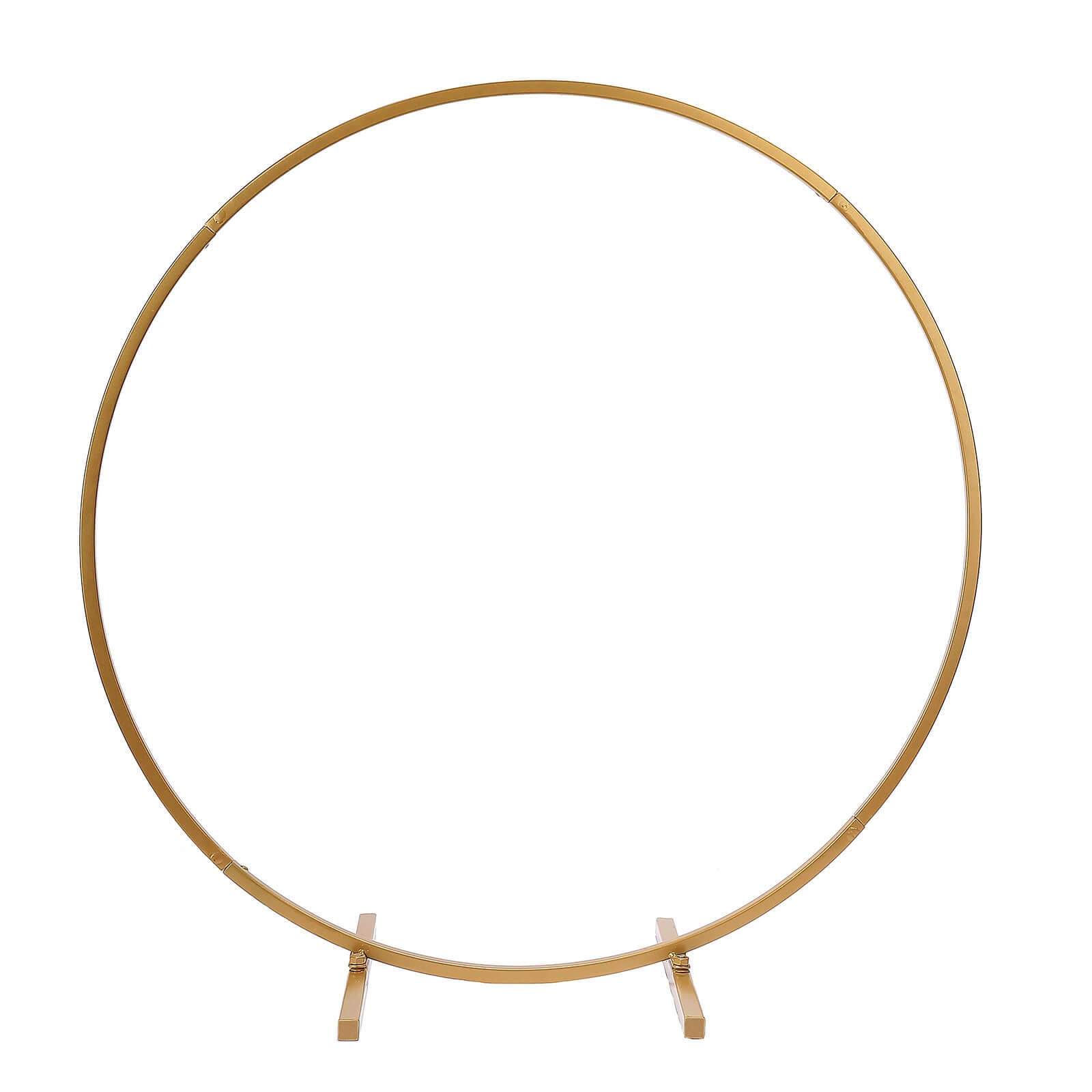 Round Wedding Arch Table Centerpiece Metal Gold - Hoop Wreath Tabletop Decor for Receptions 24"