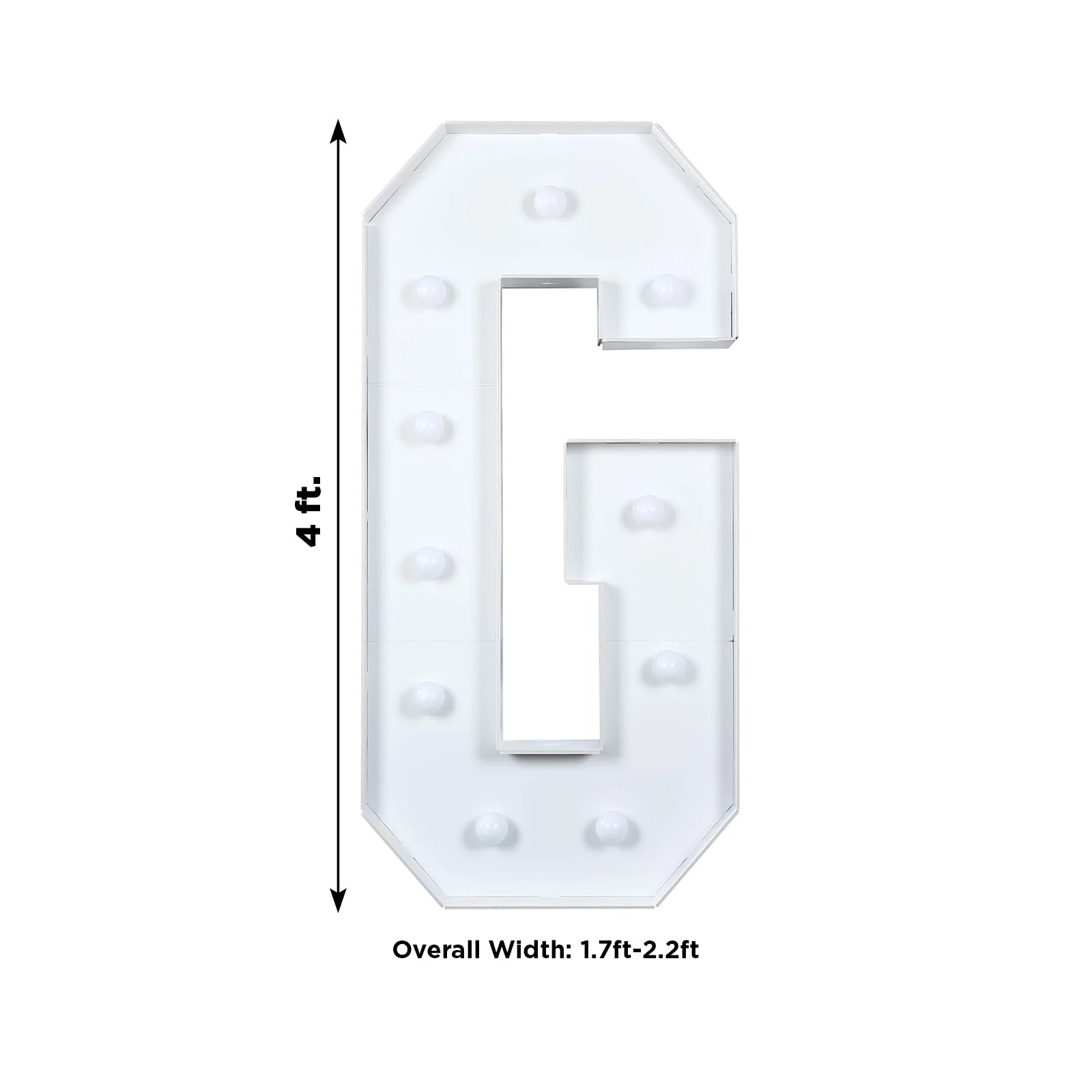 Giant LED Marquee Light Up Letter "G", White 4ft Pre-Cut Foam Board with 10 Warm White Battery Operated LEDs, Glue Gun and Sticks