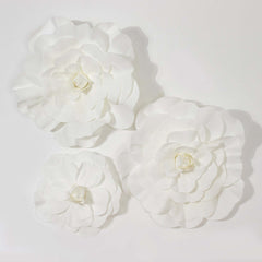 2 Pack 24" Large White Real Touch Artificial Foam DIY Craft Roses