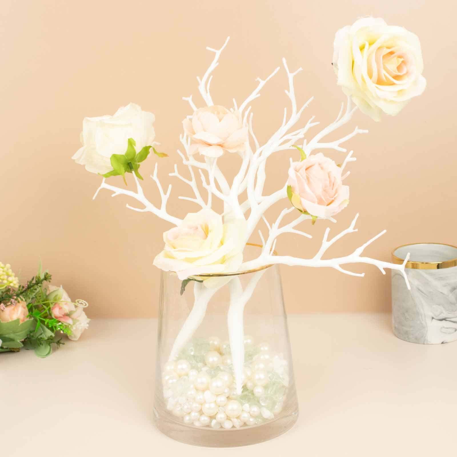10-Pack Artificial Manzanita Tree Branch White for Vase Filler Home Wedding Centerpiece Ornament 14"