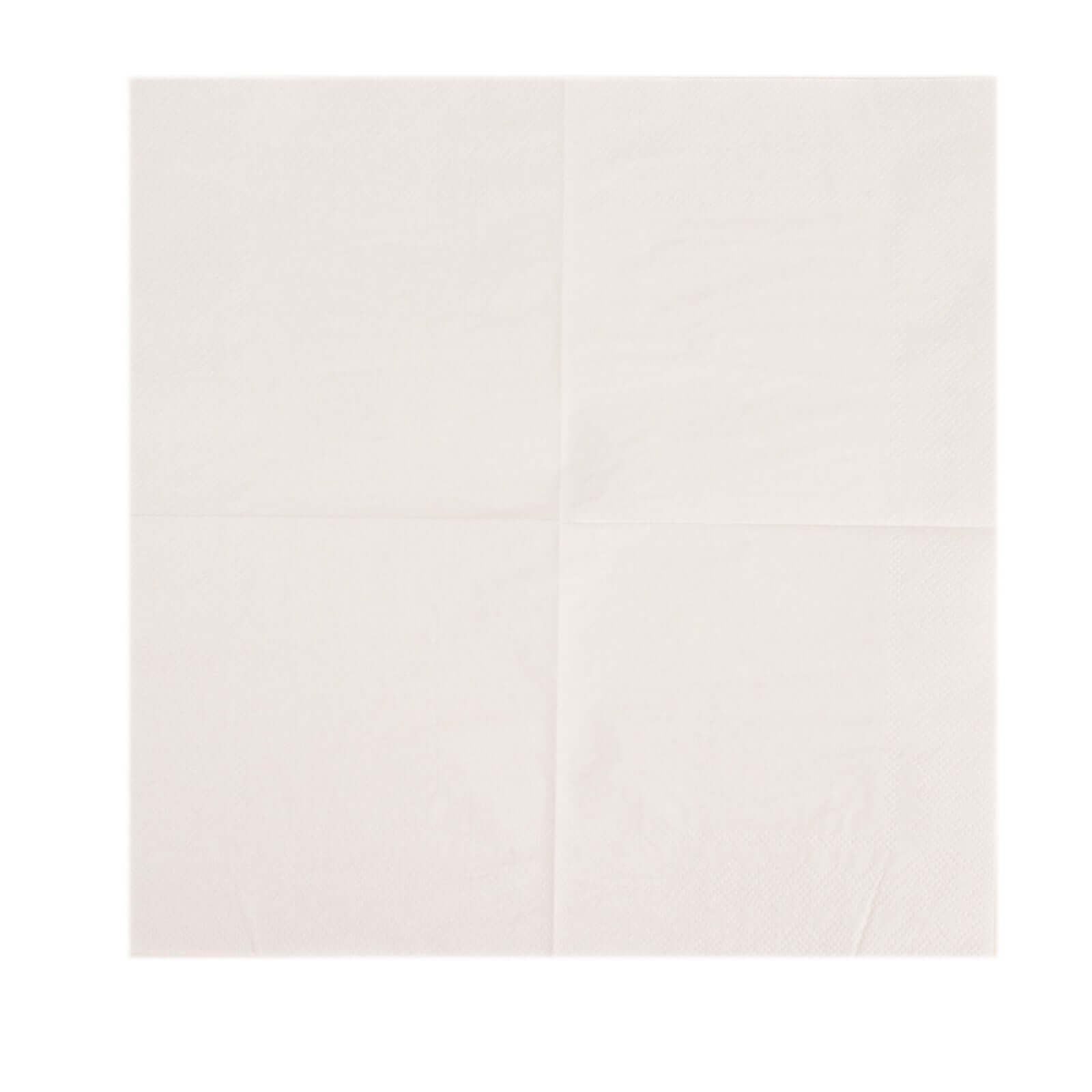 50-Pack Paper Beverage Napkins White - 2 Ply Disposable Soft 18GSM Cocktail Napkins 5"x5"