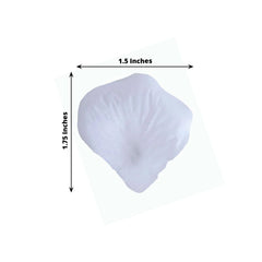 500-Pack Rose Petals Round Design White Silk Confetti - Decorative Scatters for Tables and Floors