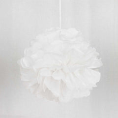 6 Pack 10" White Tissue Paper Pom Poms Flower Balls, Ceiling Wall Hanging Decorations