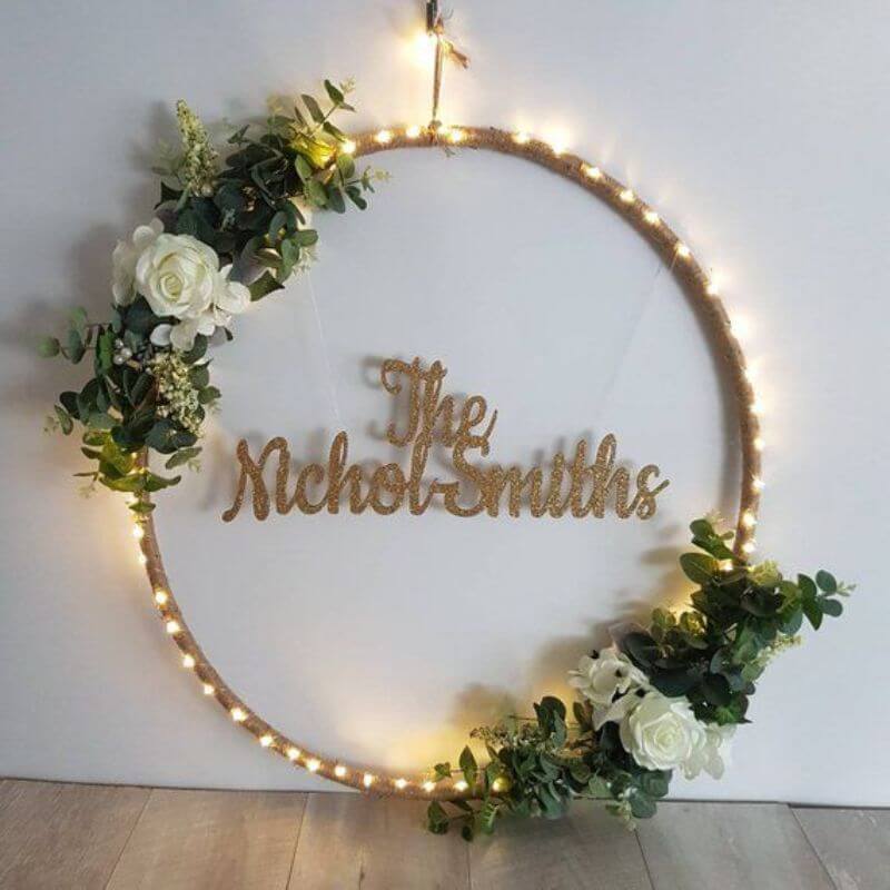 32" Gold Heavy Duty Metal Hoop Wreath, Floral Hoop