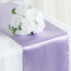 Satin 12"x108" Table Runner Lavender - Stylish Table Linen