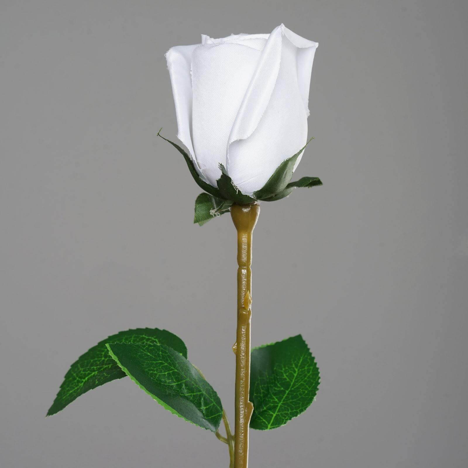 31" 24Pcs White Long Stem Artificial Silk Roses Flowers