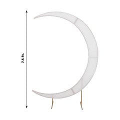 7.5ft White Spandex Crescent Moon Wedding Arch Cover, Custom Fitted Chiara Backdrop Stand Cover