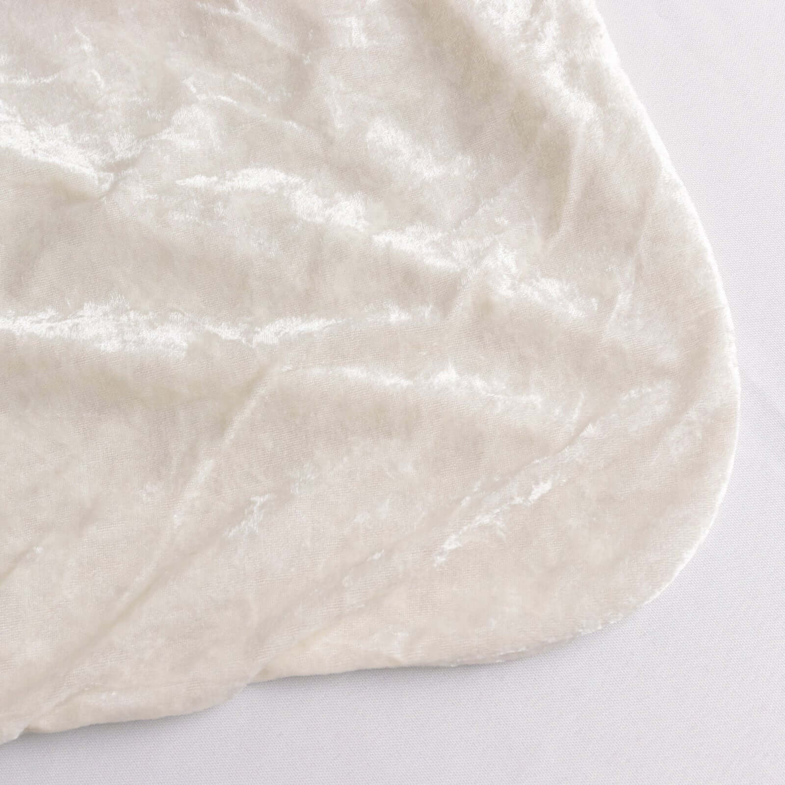 Crushed Velvet Spandex Banquet Chair Cover Fitted Slipcover White - Stretch 190GSM Slipcover with Foot Pockets for Weddings & Events