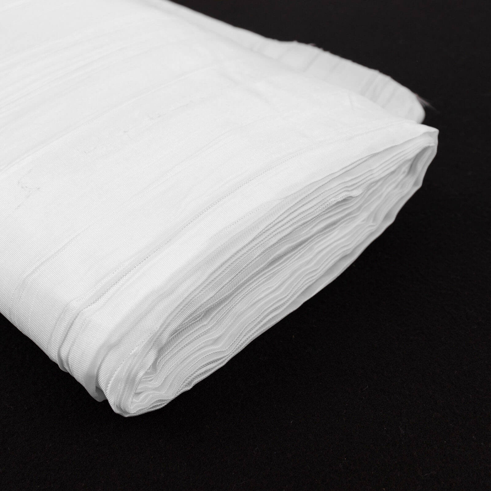 54"x10 Yards White Accordion Crinkle Taffeta Fabric Bolt
