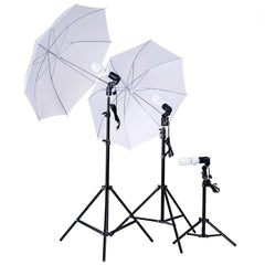 10ft Photo Video Studio Lighting & Background Support System Kit, 600W White Umbrella With Chromakey Backdrop Muslins (Green Black White) - Free Carry Case Included