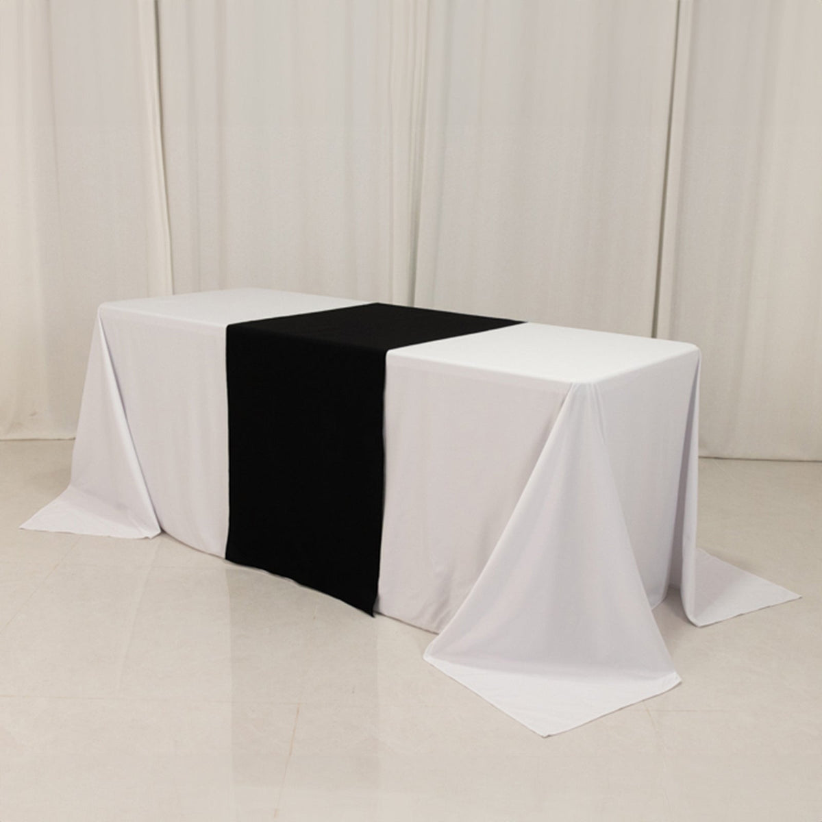 Wide Premium Polyester 24"x72" Table Runner Black - Sublimation Printable Banner
