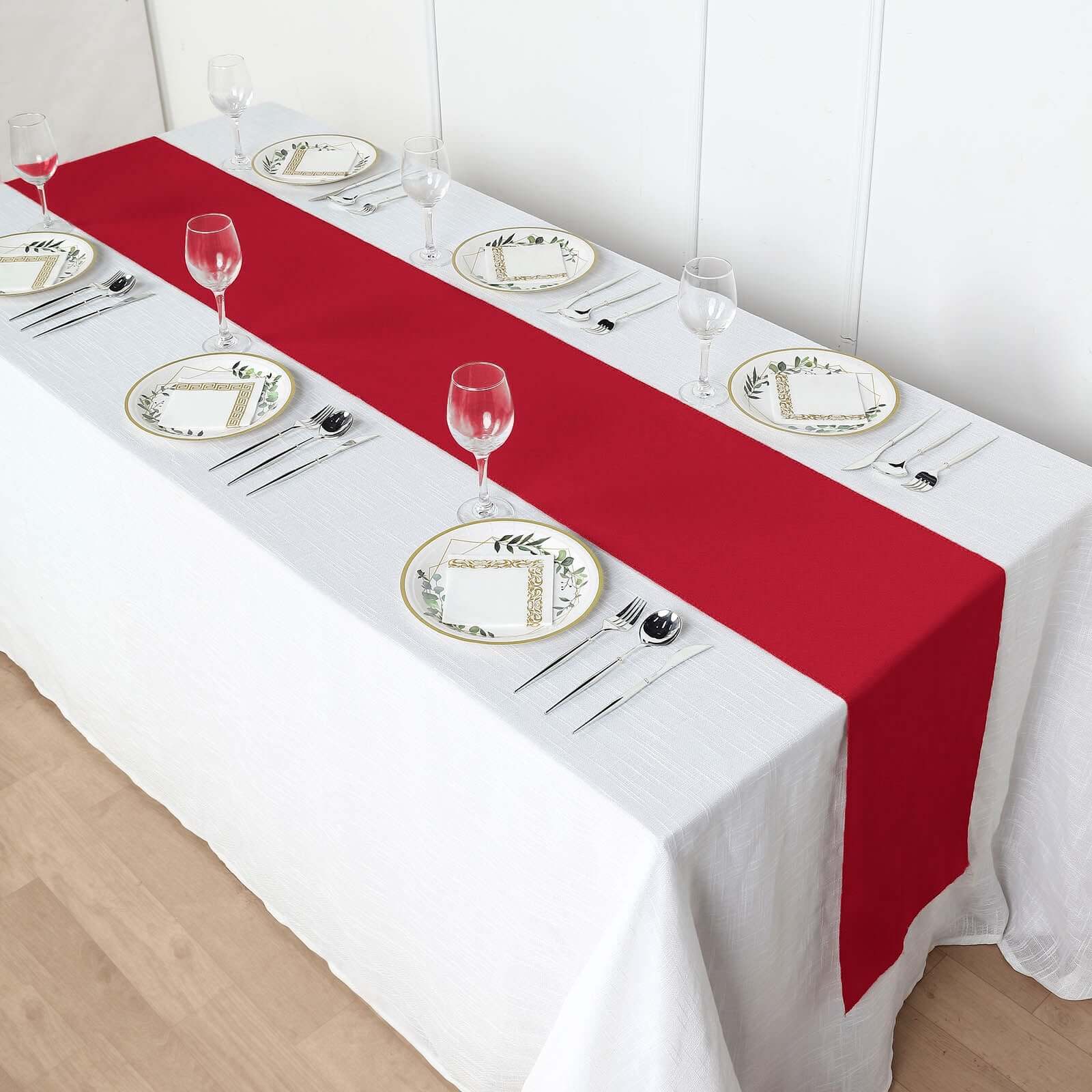 Polyester 12"x108" Table Runner Wine - Durable & Wrinkle-Resistant Table Decor
