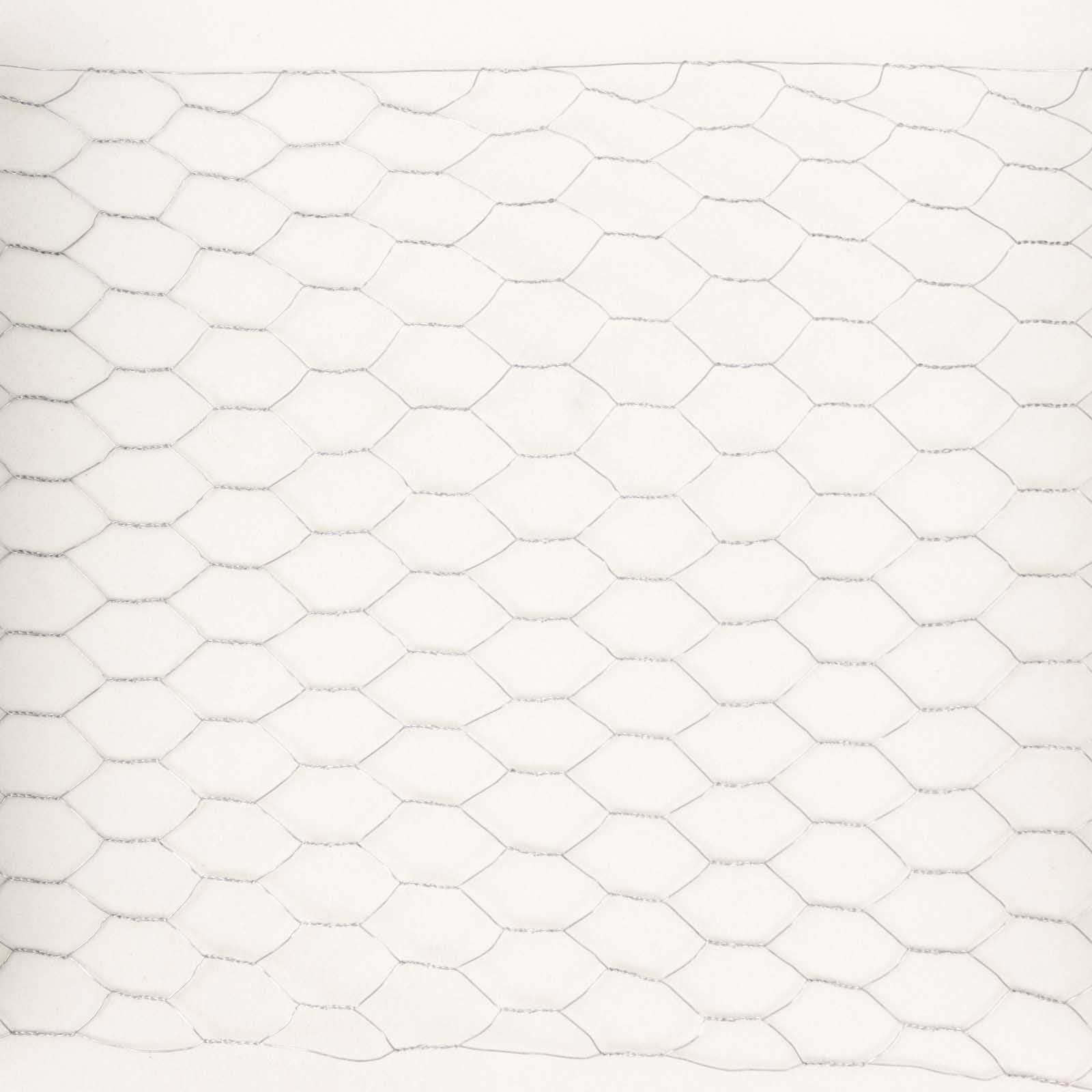 12"x16ft Silver Galvanized Metal Hexagonal Chicken Wire Mesh For DIY Crafts, Garden Fence Poultry Netting