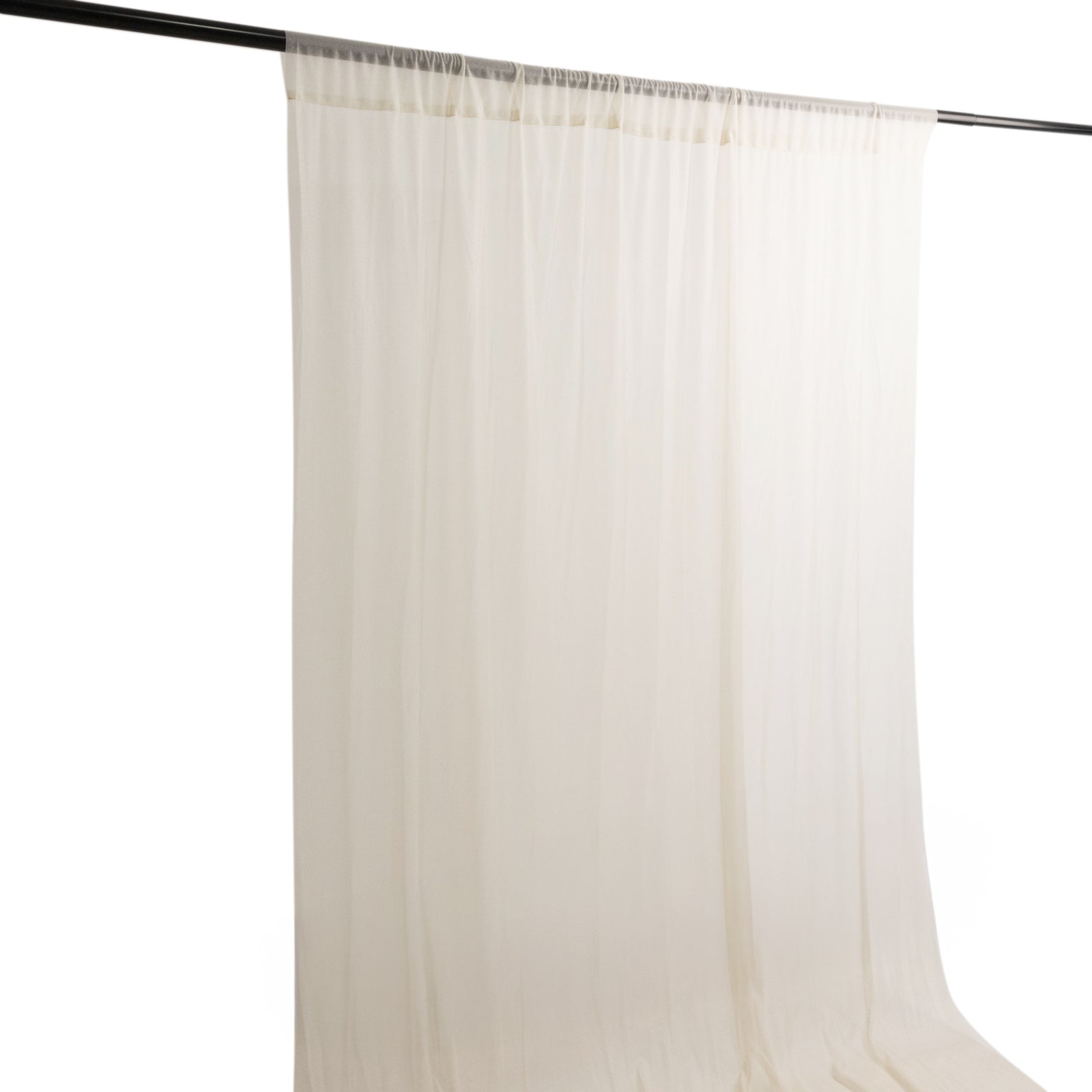 Beige Sheer Backdrop Drape – 5ft x 14ft Wedding Arch & Ceiling Decor Panel, Wrinkle Free with Soft Shimmer