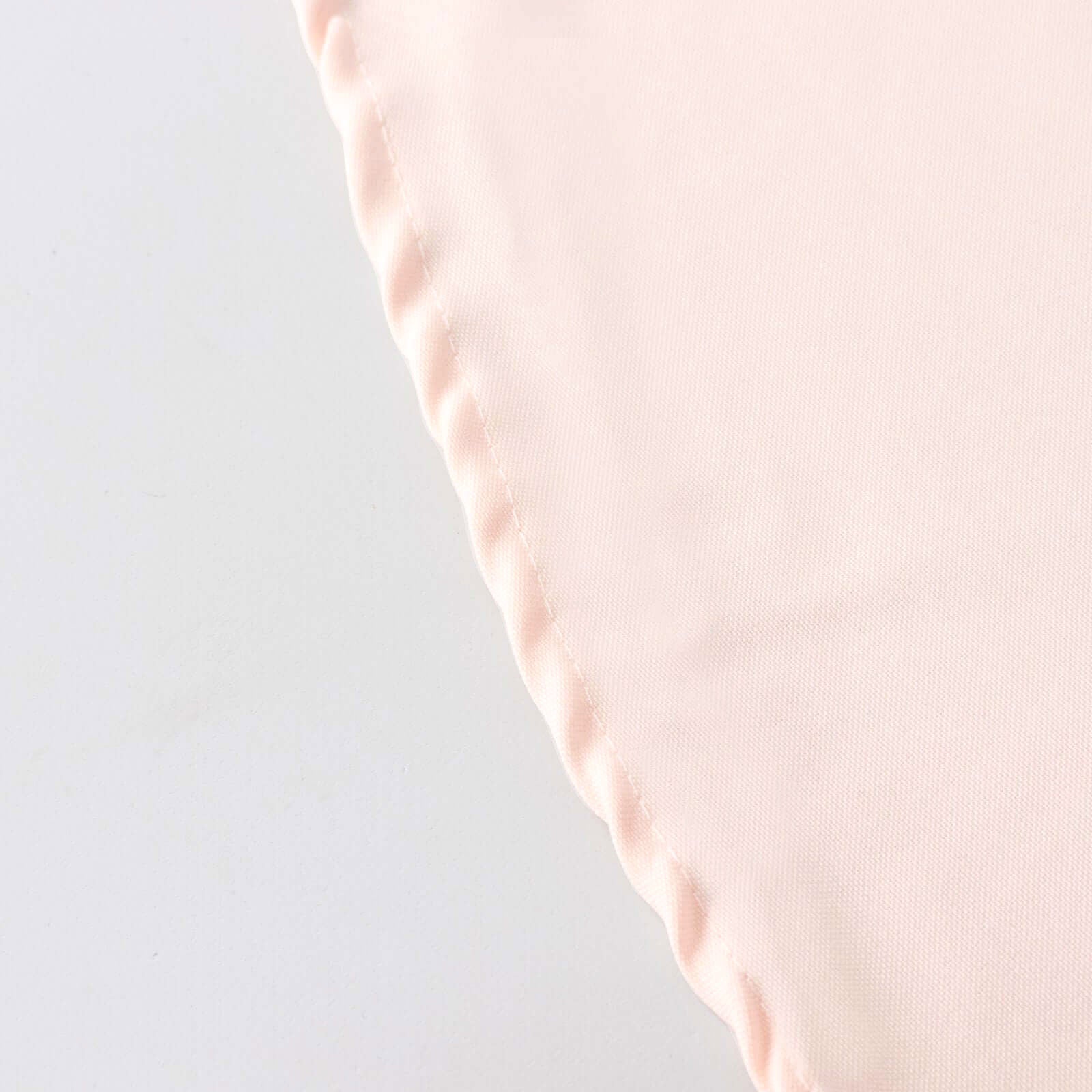 Premium Polyester 108" Round Tablecloth Blush - Wrinkle-Resistant 220GSM Table Cover