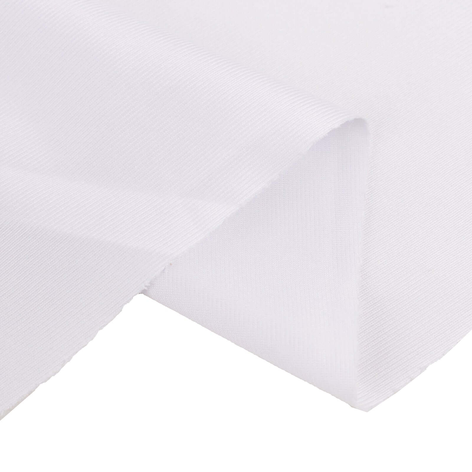 White Scuba Polyester Fabric Roll, Wrinkle Free DIY Craft Fabric Bolt- 60"x10 Yards