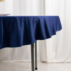 Scuba Round 70" Tablecloth Navy Blue - Wrinkle Free & Stain Resistant Table Cover