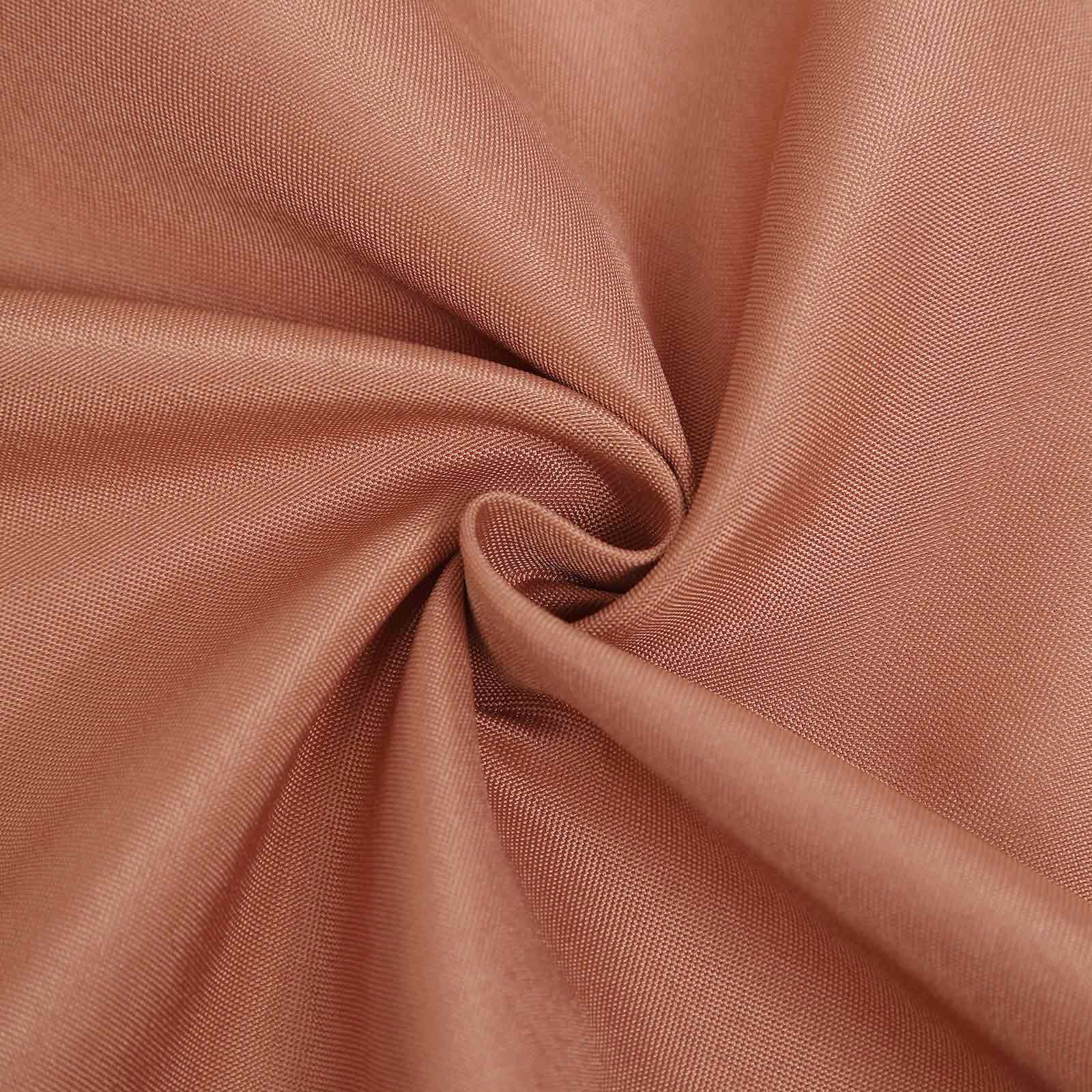 10 Pack Polyester Chair Covers for Folding Chairs Terracotta (Rust) - Wrinkle-Free Stain-Resistant Slip-On Slipcovers