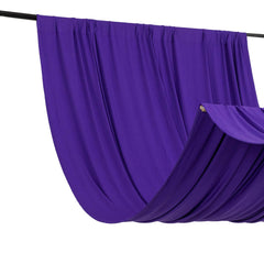 Purple 4-Way Stretch Spandex Event Curtain Drapes, Wrinkle Free Backdrop Event Panel with Rod Pockets - 5ftx10ft