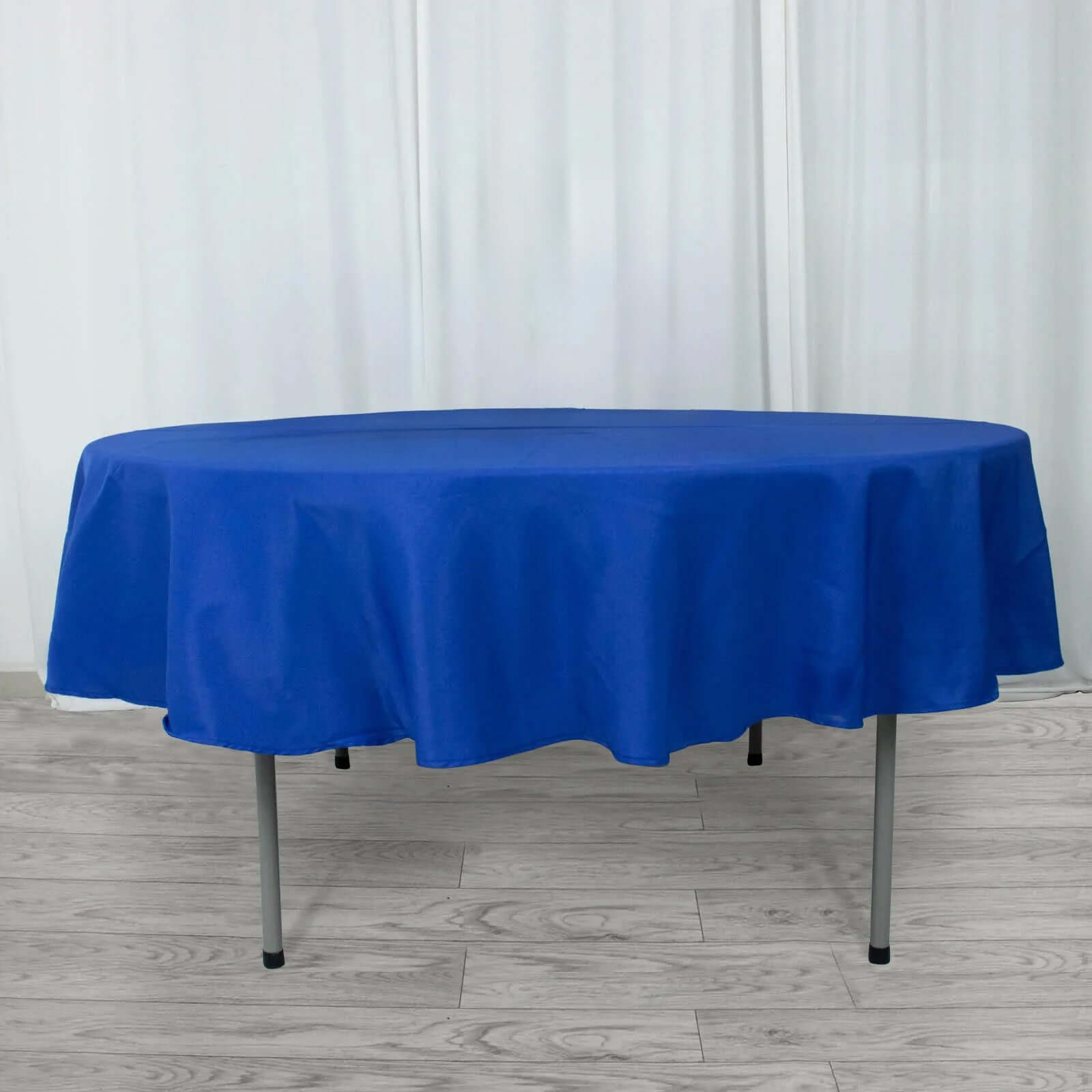 Premium Polyester 90" Round Tablecloth Royal Blue - Stain and Wrinkle-Resistant Design with 220GSM Thickness Table Cover