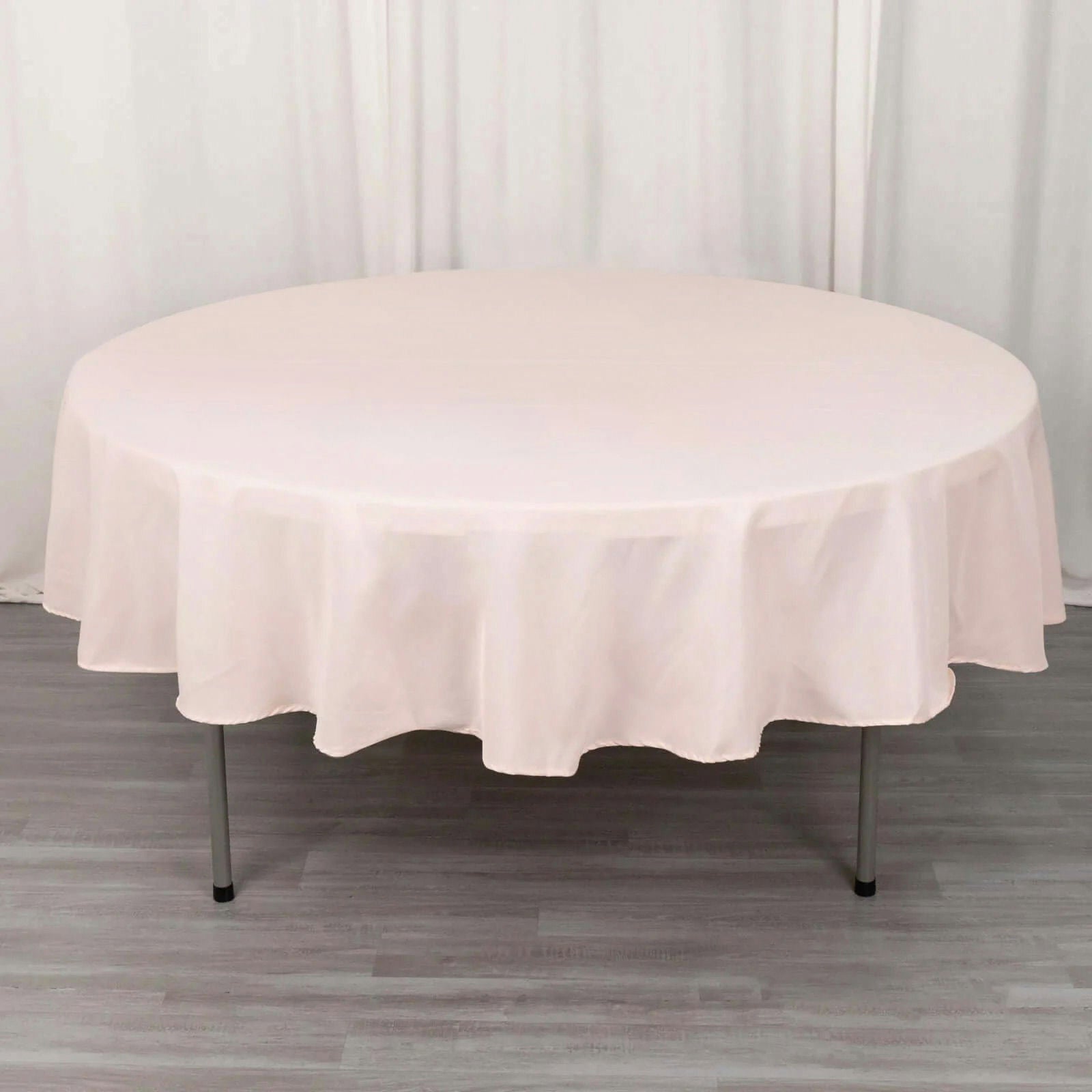 Premium Polyester 90" Round Tablecloth Blush - Stain and Wrinkle-Resistant Design with 220GSM Thickness Table Cover