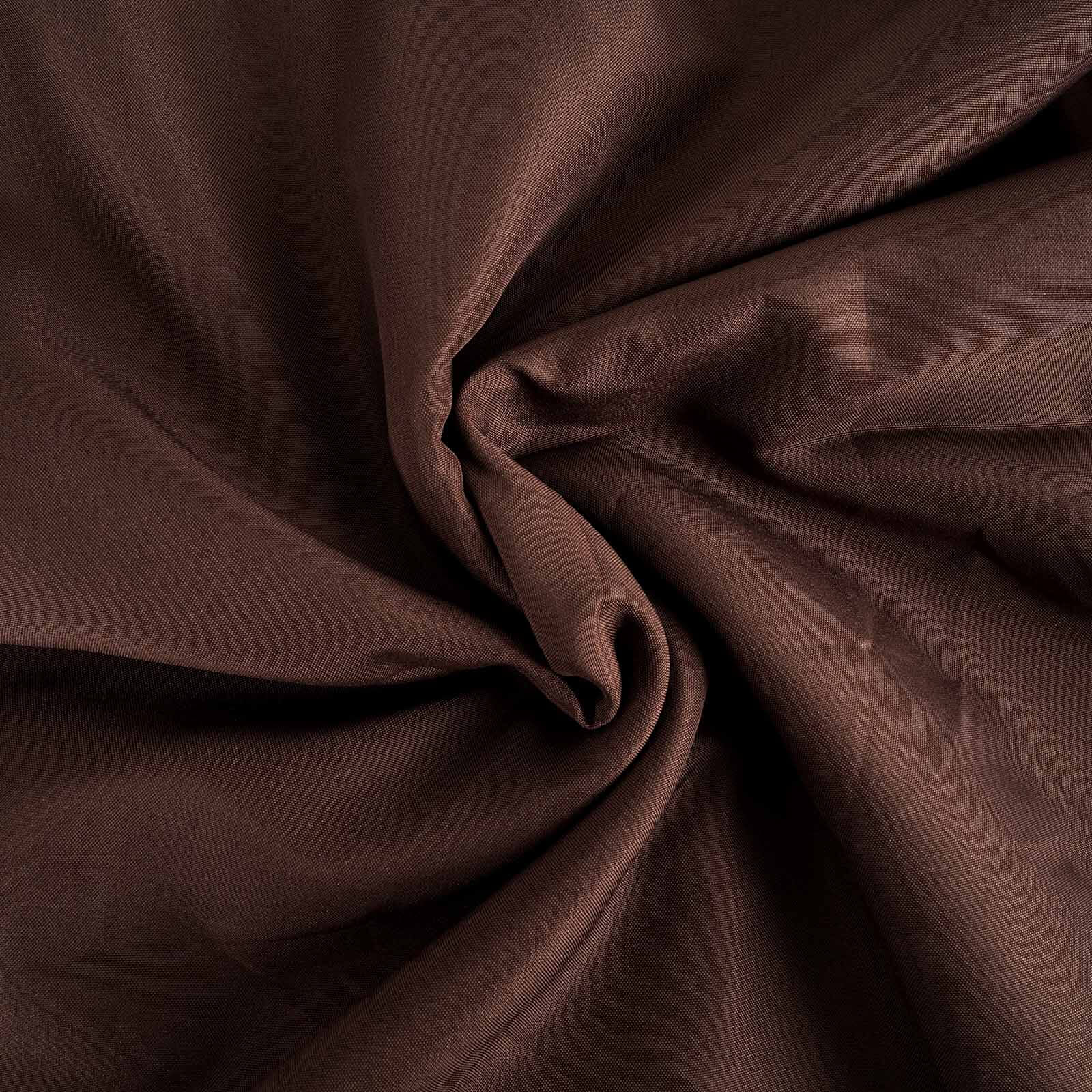 Polyester 120" Round Tablecloth Chocolate - Seamless Wrinkle-Resistant Table Cover