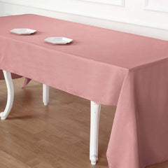 Polyester 60"x126" Rectangle Tablecloth Dusty Rose - Wrinkle-Resistant Table Cover
