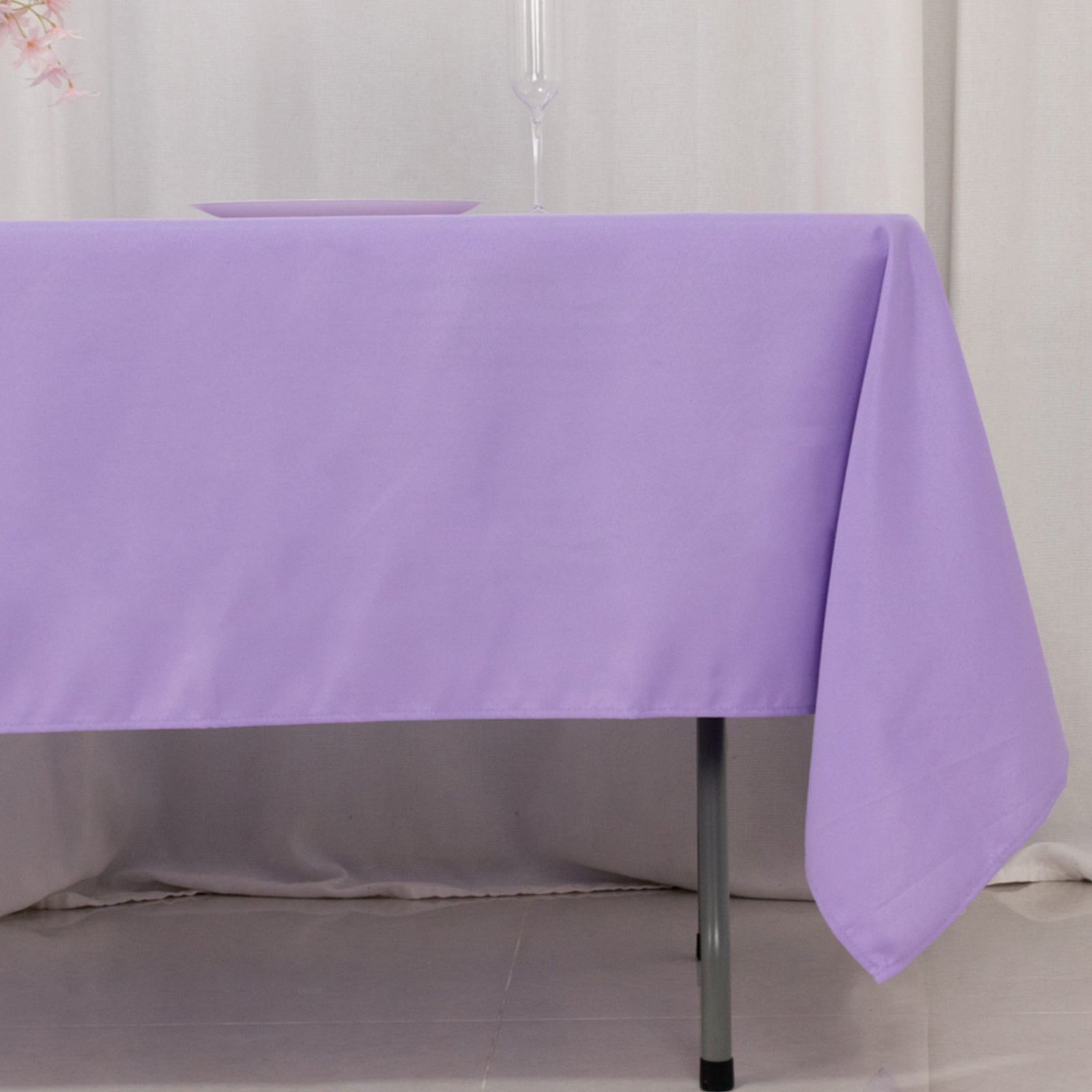 Premium Polyester 60"x102" Rectangle Tablecloth Lavender Lilac - Durable 220GSM Wrinkle-Resistant Table Cover