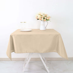 Polyester Square 54"x54" Tablecloth Nude - Wrinkle-Resistant & Durable Table Cover