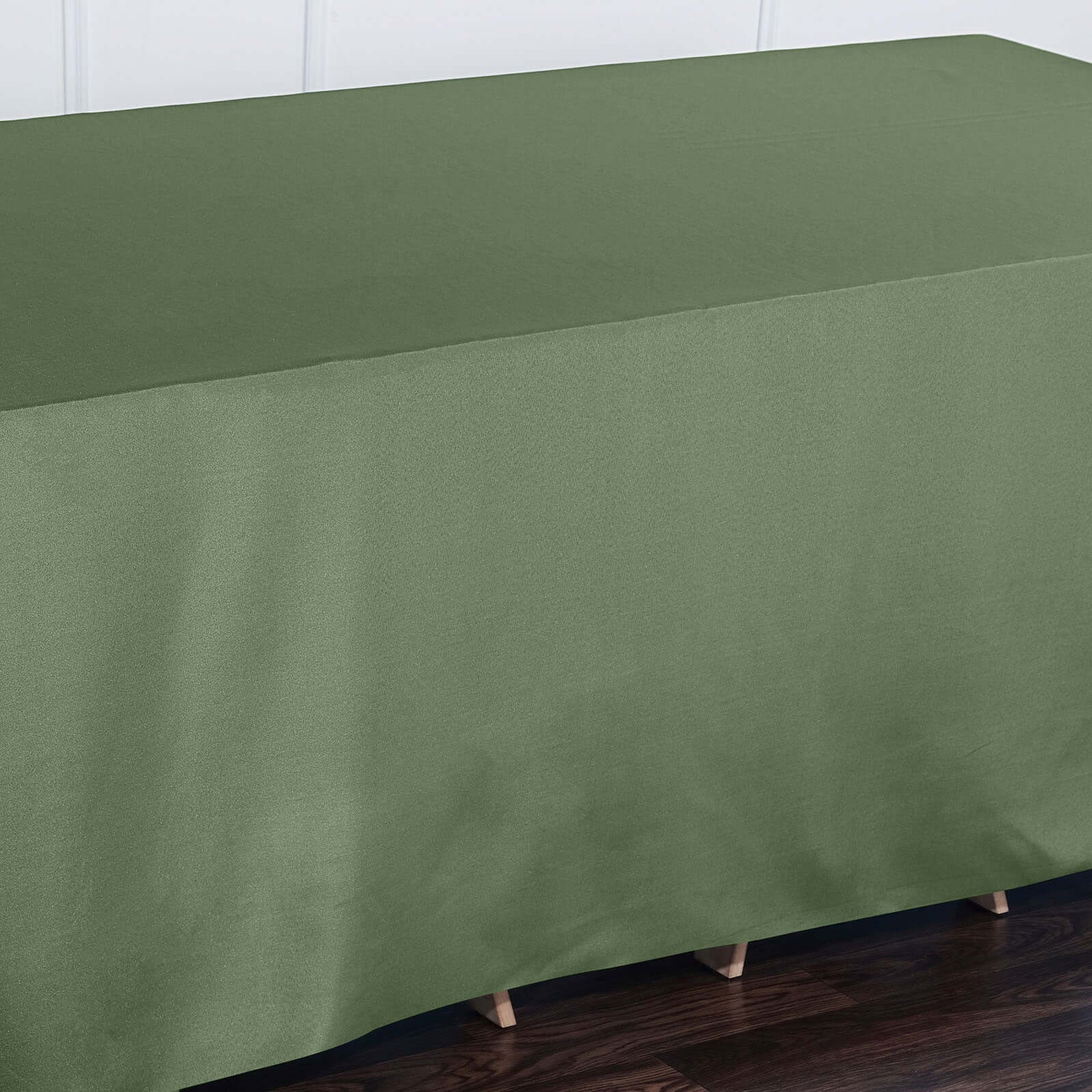 Polyester 90"x132" Rectangle Tablecloth Olive Green - Seamless Wrinkle-Resistant Table Cover