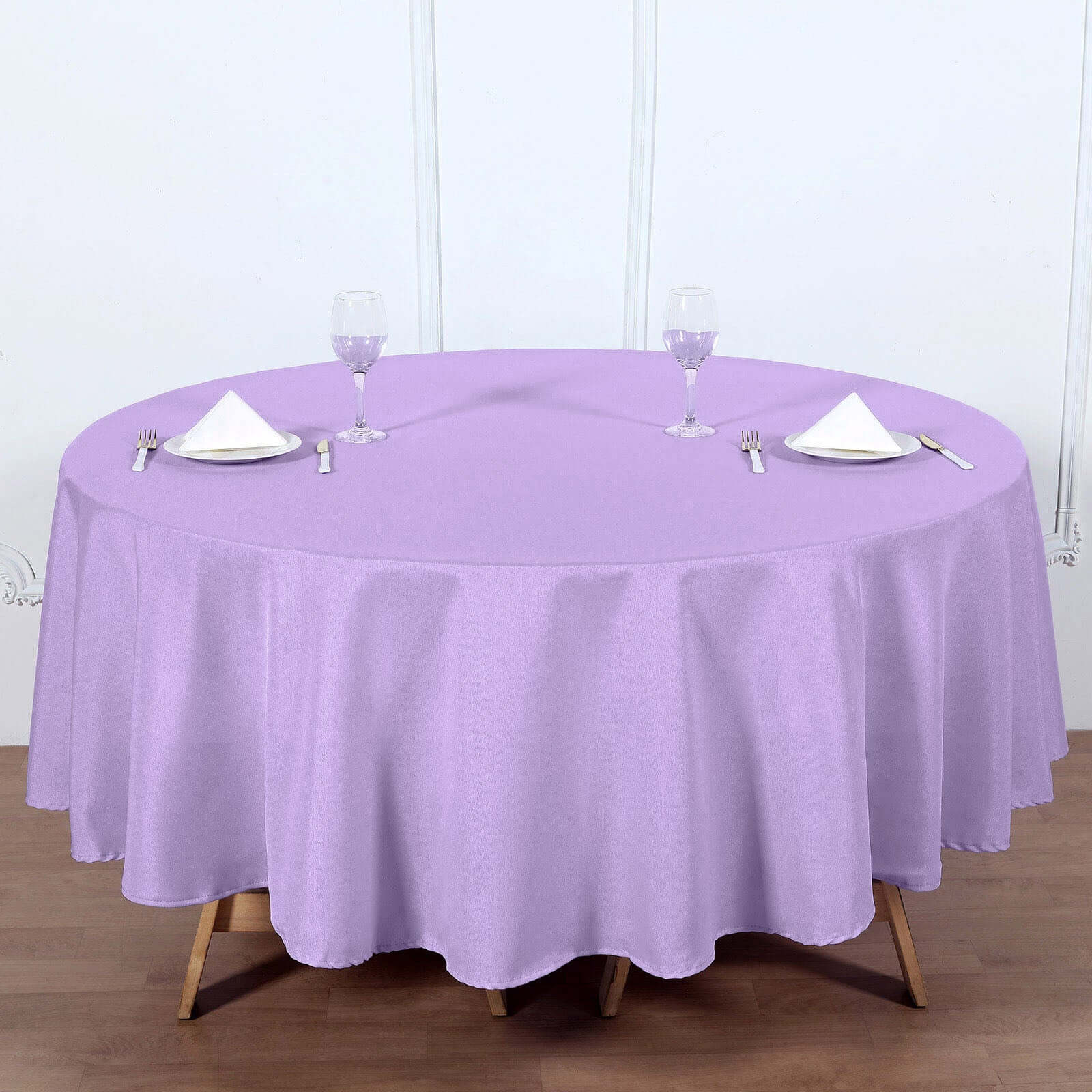 Polyester 90" Round Tablecloth Lavender Lilac - Stain & Wrinkle-Resistant Table Cover