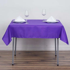 Polyester Square 54"x54" Tablecloth Purple - Wrinkle-Resistant & Durable Table Cover