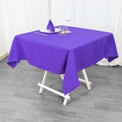 Premium Polyester 54"x54" Square Tablecloth Purple - 220GSM Stain and Wrinkle-Resistant Table Cover