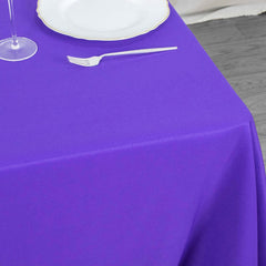 Premium Polyester Square Tablecloth 70"x70" Purple 220GSM Wrinkle-Resistant Table Cover