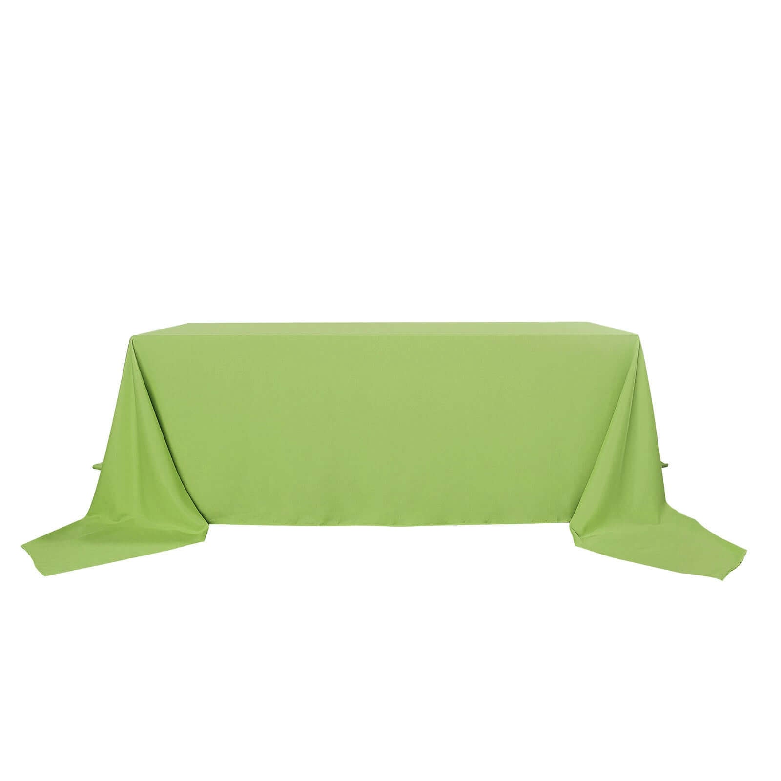 Polyester 90"x156" Rectangle Tablecloth Apple Green - Seamless Wrinkle-Resistant Table Cover