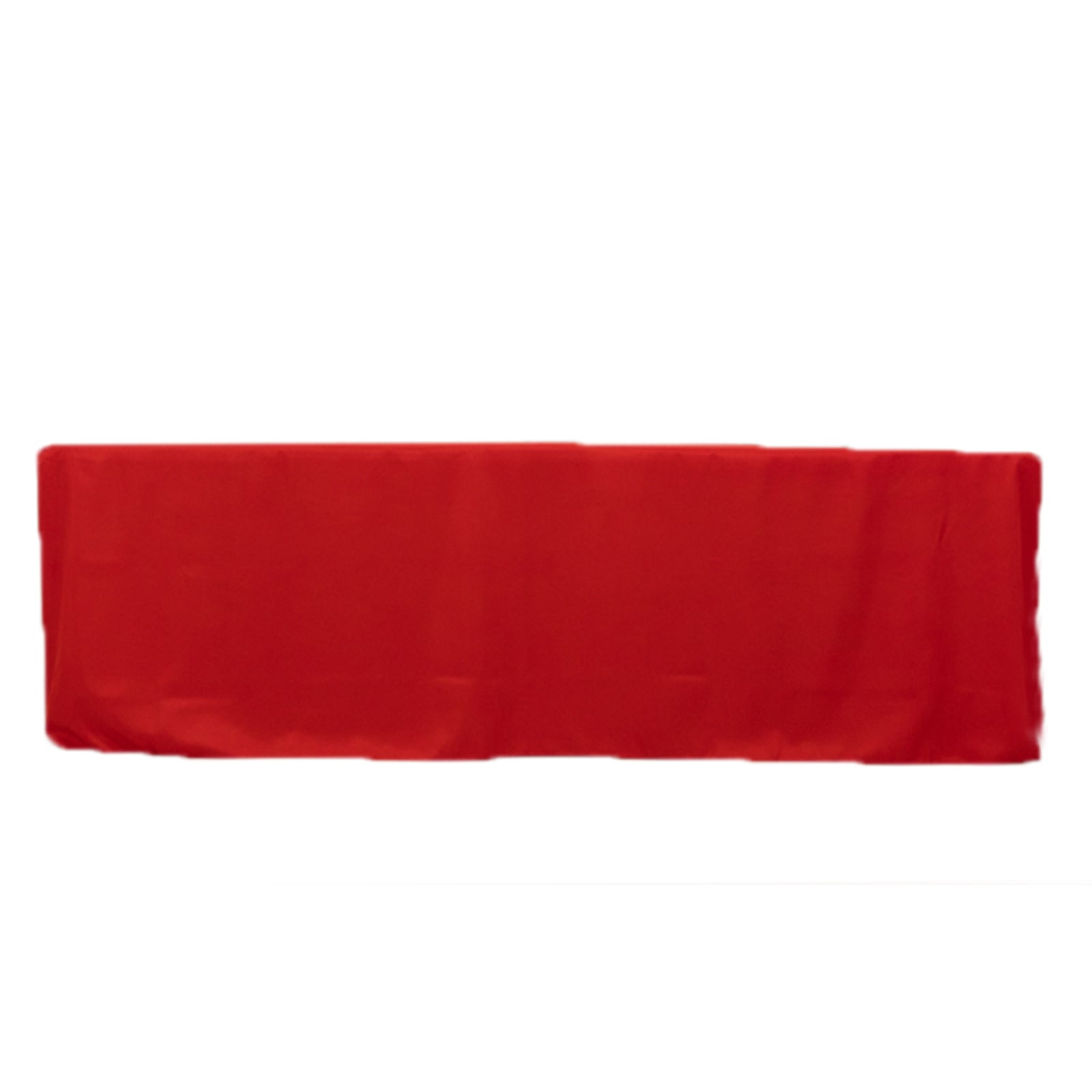 Fitted Polyester 96"x30" Rectangle Tablecloth Red with Open Back Design - Easy to Maintain and Wrinkle-Resistant Table Cover for Trade Shows & Displays