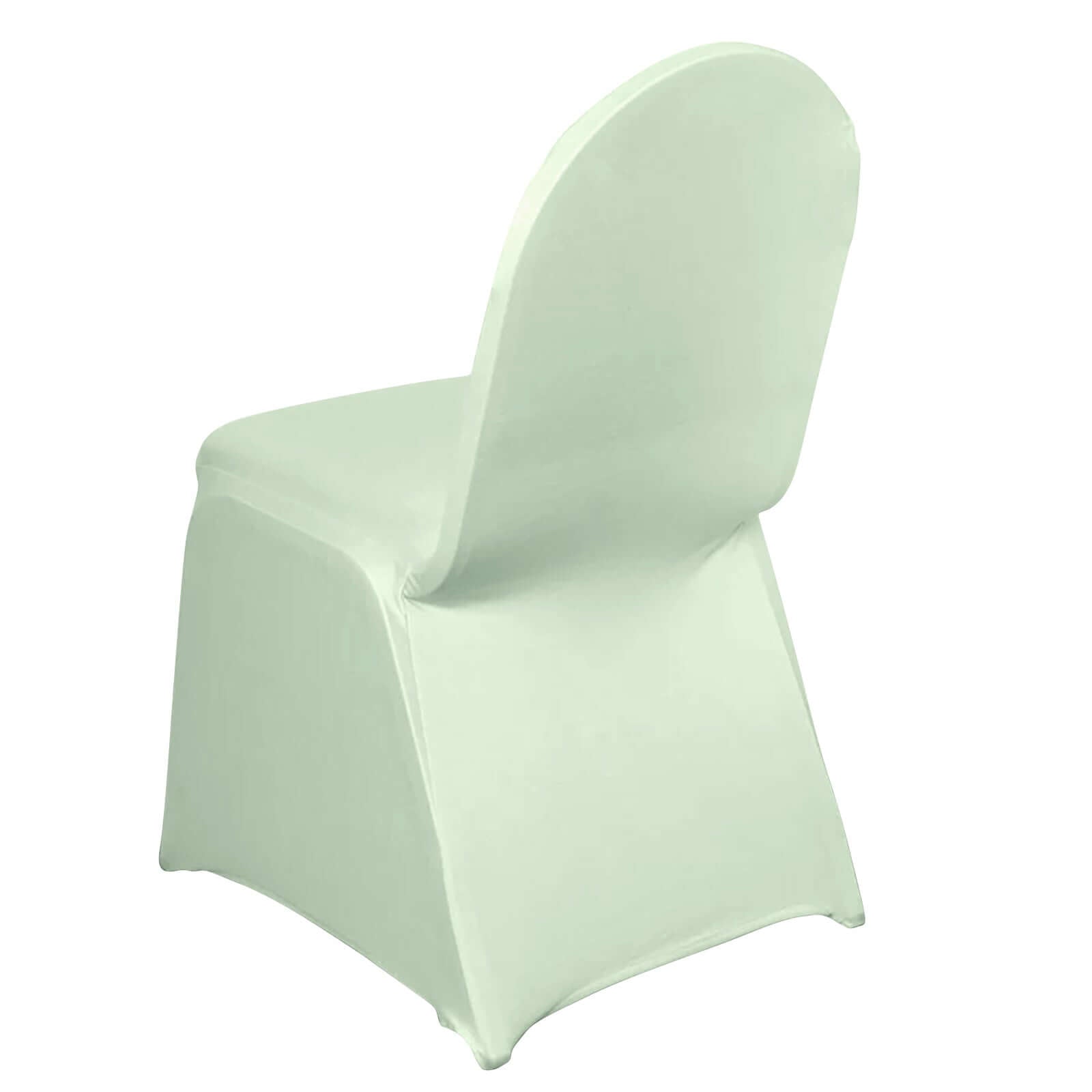 Spandex Chair Cover for Banquet Chairs Sage Green - Stretch 160GSM Fabric with Slip-On Slipcover