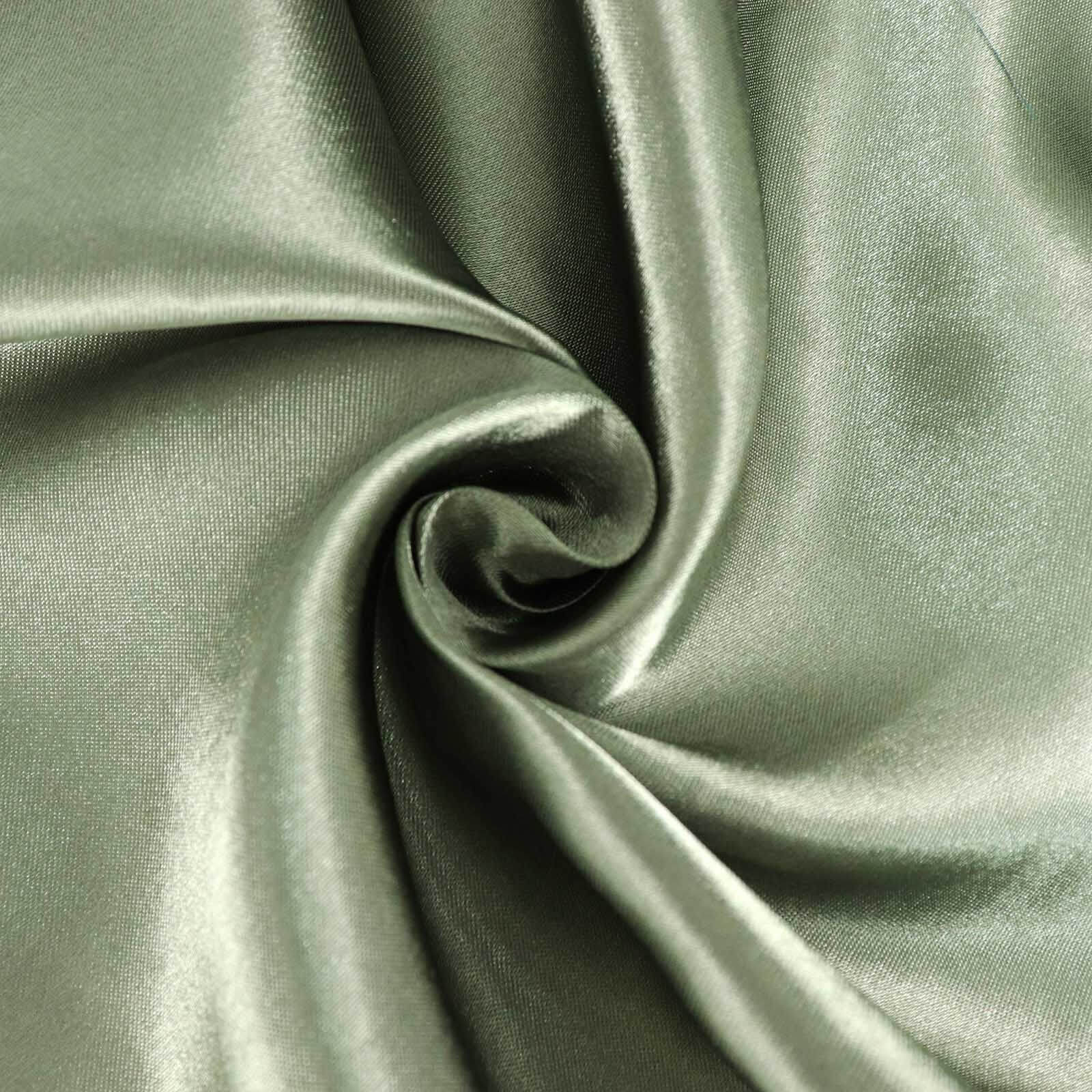 Satin 72"x72" Table Overlay Square Tablecloth Dusty Sage Green - Smooth Finish Table Cover