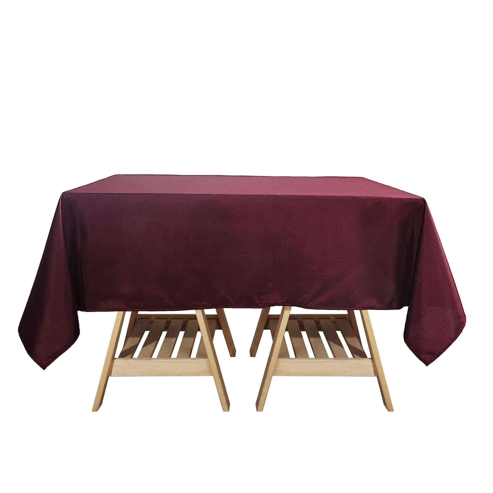 Polyester Square 70"x70" Tablecloth Burgundy - Wrinkle-Resistant & Durable Table Cover