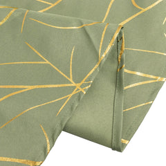 Polyester 54"x54" Table Overlay Square Tablecloth Dusty Sage Green with Gold Foil Tree Branch Pattern - Wrinkle-Resistant & Durable Table Cover