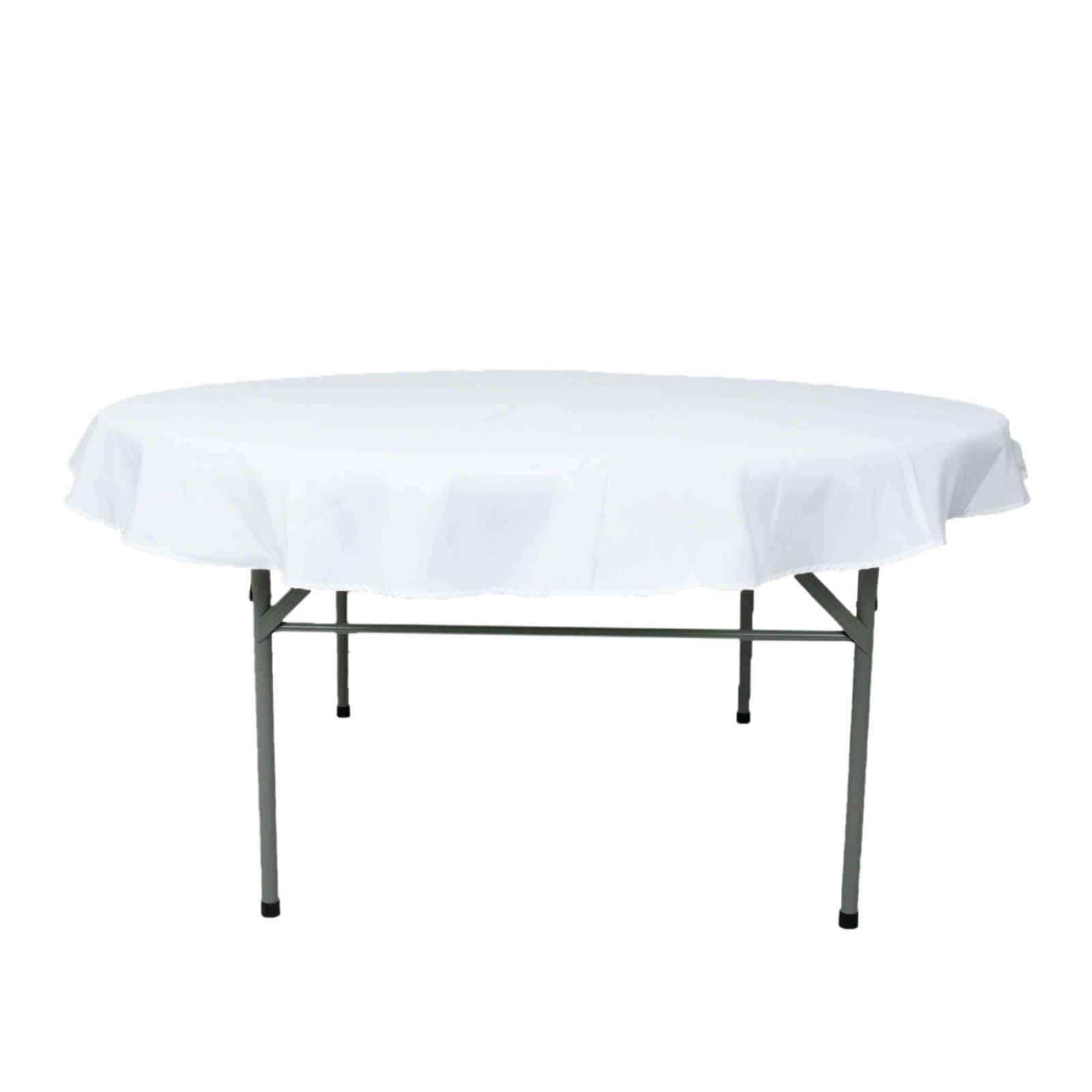 Premium Polyester 70" Round Tablecloth White - Stain and Wrinkle-Resistant 220GSM Table Cover for Weddings & Events