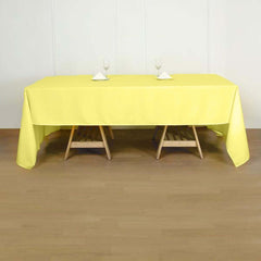 Polyester 60"x126" Rectangle Tablecloth Yellow - Wrinkle-Resistant Table Cover