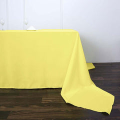 Polyester 90"x156" Rectangle Tablecloth Yellow - Seamless Wrinkle-Resistant Table Cover
