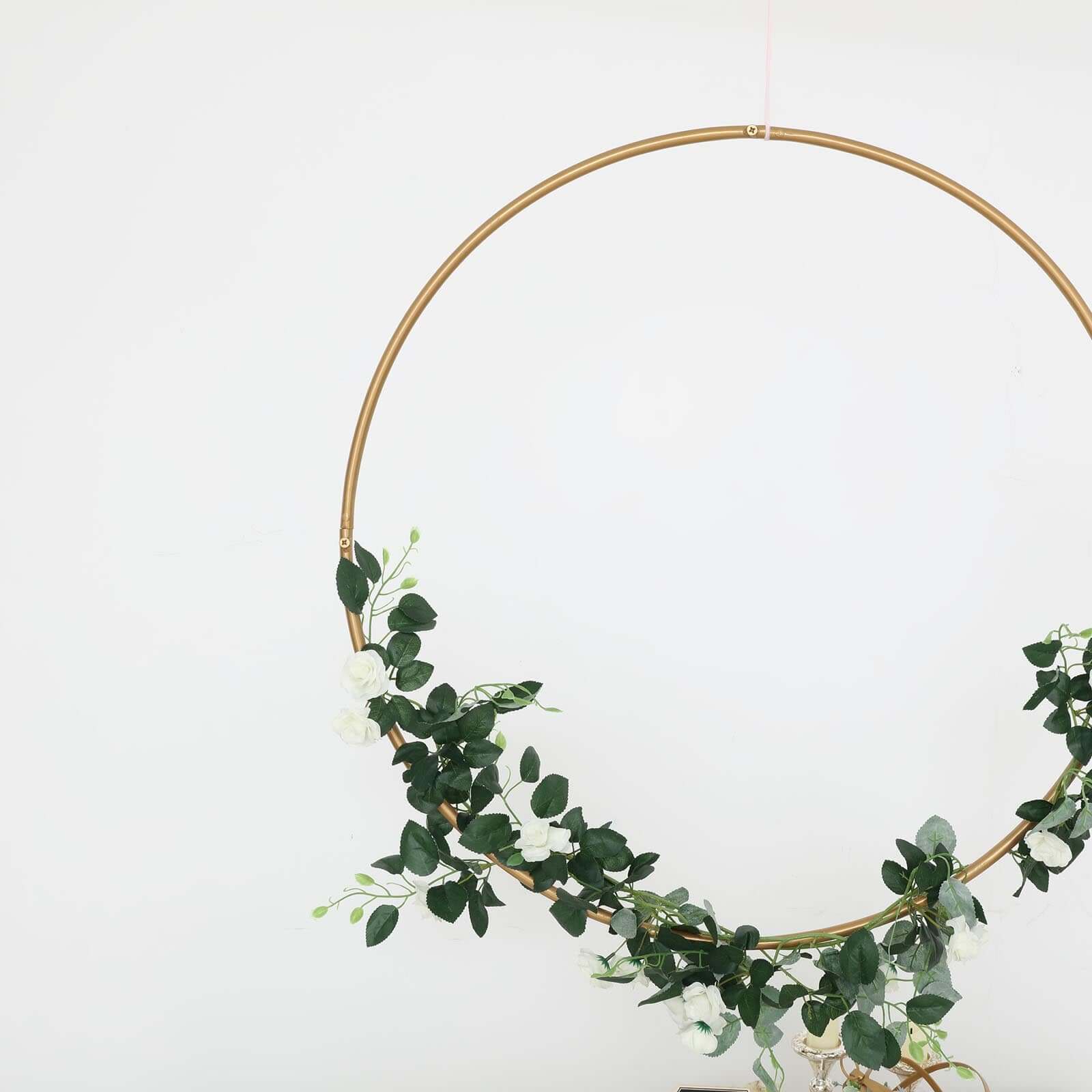 32" Gold Heavy Duty Metal Hoop Wreath, Floral Hoop